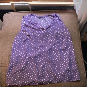 Women’s purple polka dot dress shirt